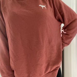 VS Pink coral crew neck size XS
